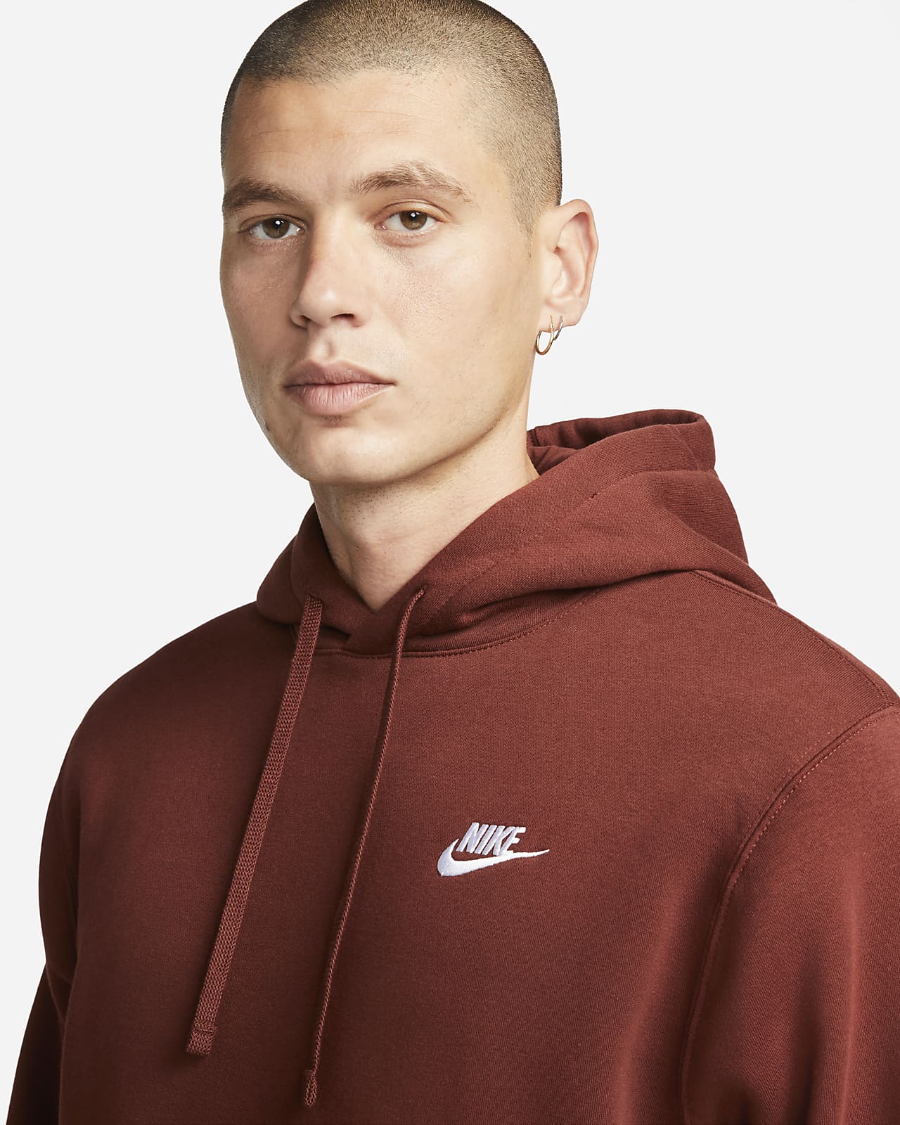 Nike Sportswear Club Pullover Hoodie Fleece Oxen Brown BV2654-217