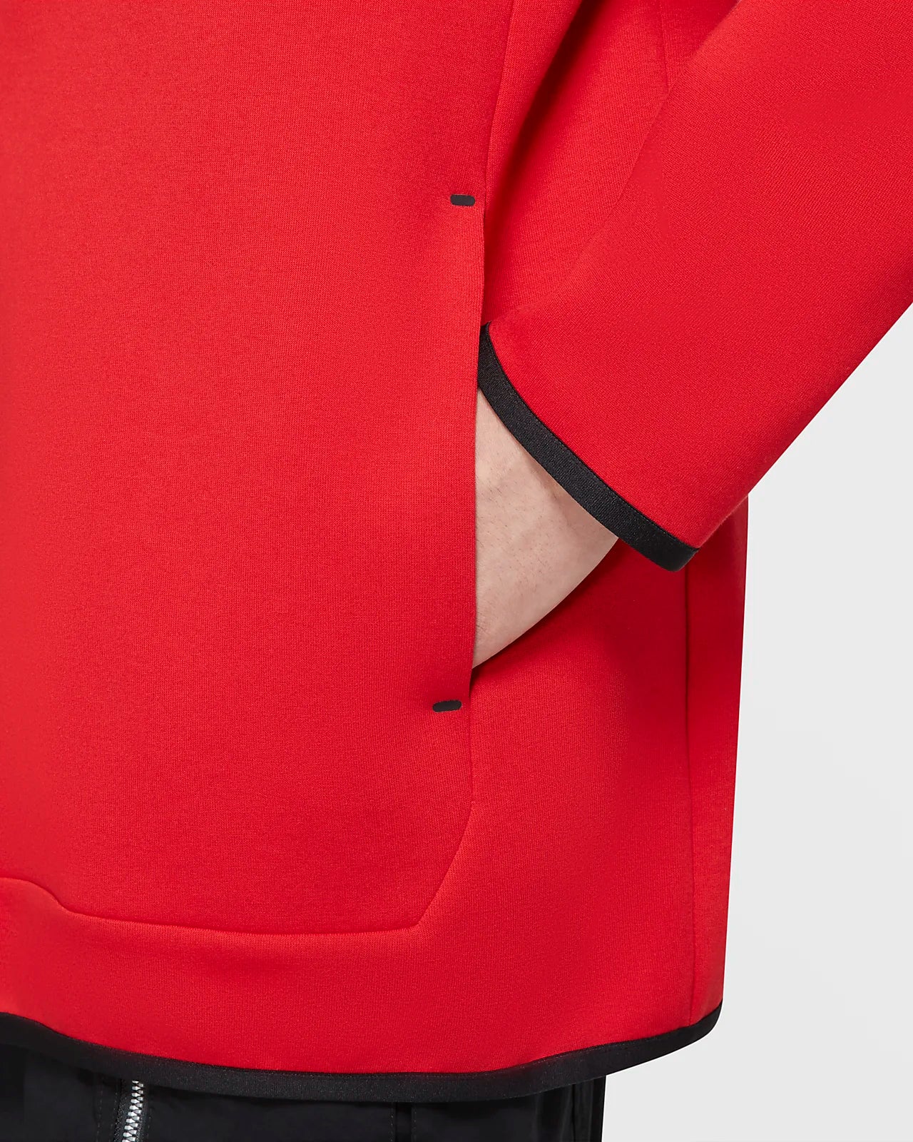 Nike Sportswear Tech Fleece Full-Zip Hoodie Red Black CU4489-657