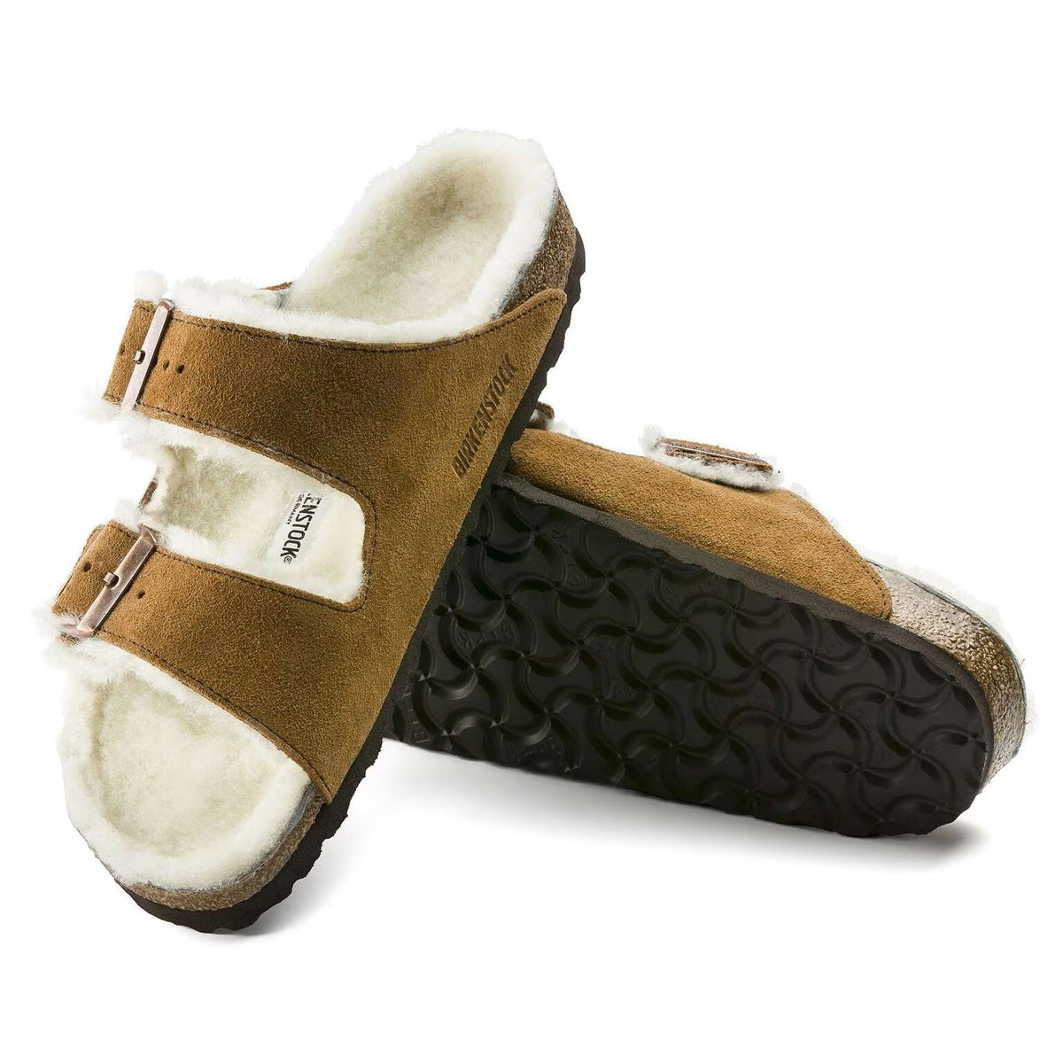 Birkenstock Arizona Suede Leather Shearling Mink 1001135