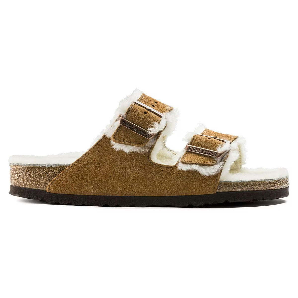 Birkenstock Arizona Suede Leather Shearling Mink 1001135