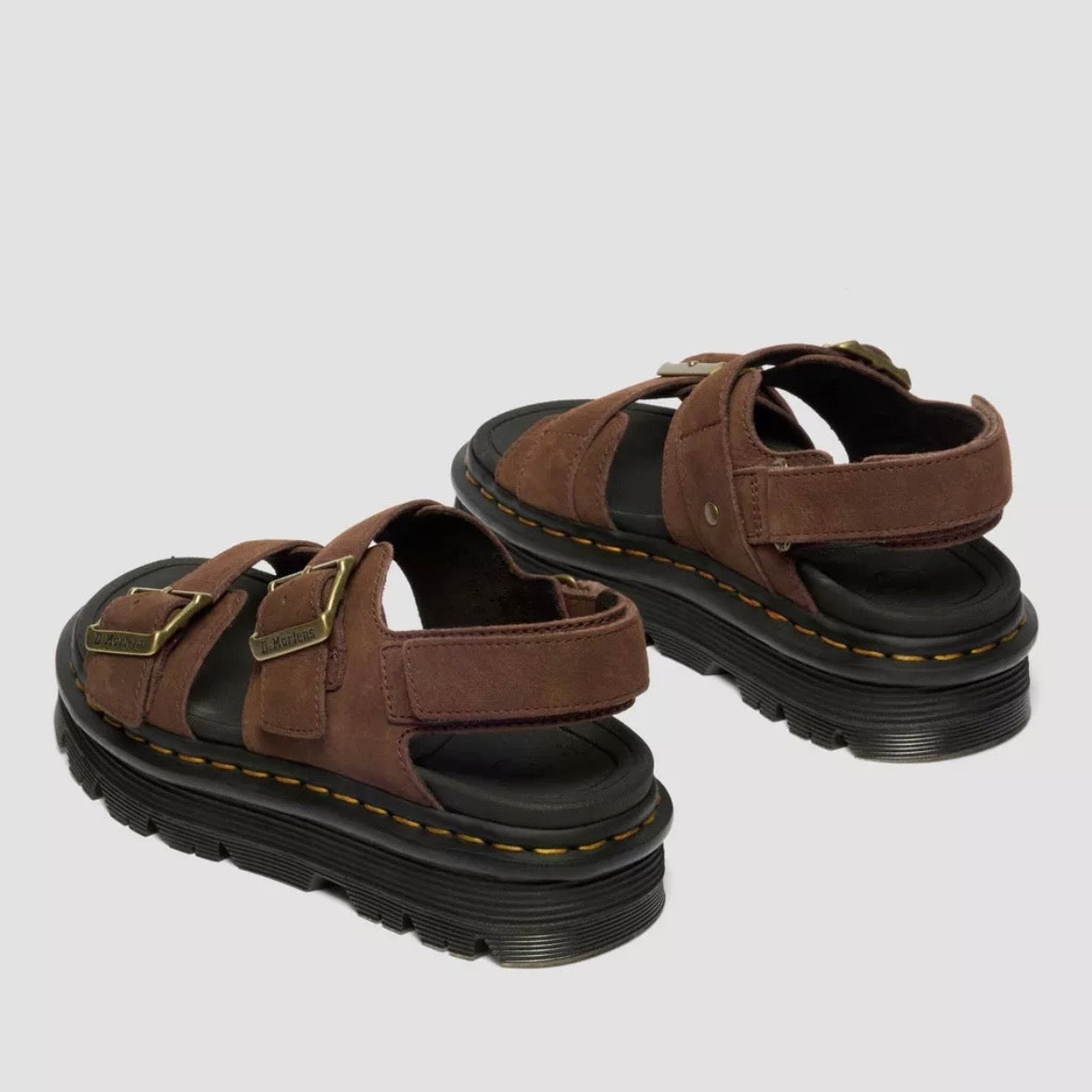 Dr.Martens Zebzag Sandale Sepia Brown Tumbled Nubuck 42853200