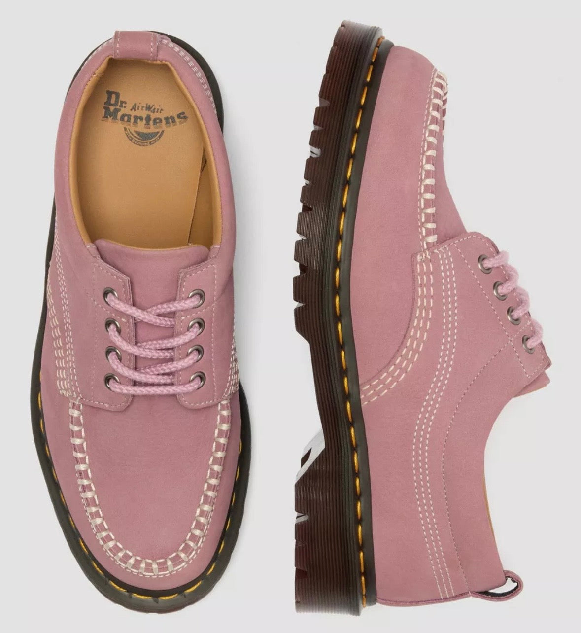 Dr.Martens Lowell Nubuck Moc Toe Dusty Pink Rose 42365650