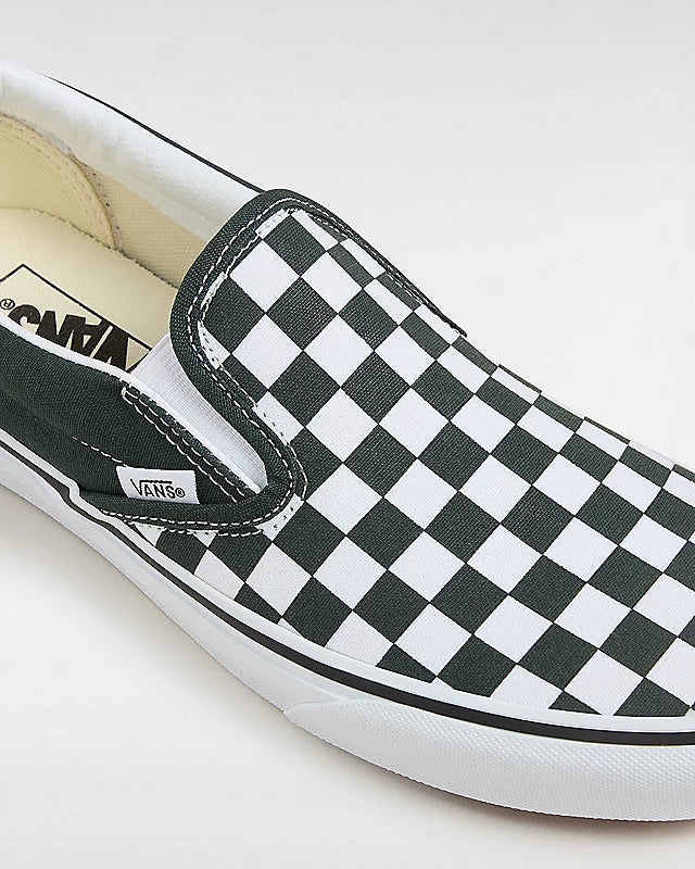 Vans Classic Slip On Checkerboard Color Theory Green White VN000D5PPRM
