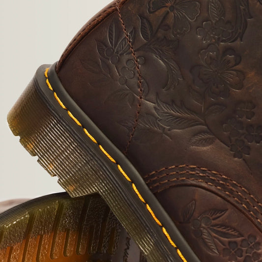 Dr.Martens 1460 Pascal Deboss Floral Dark Brown Crazy Horse