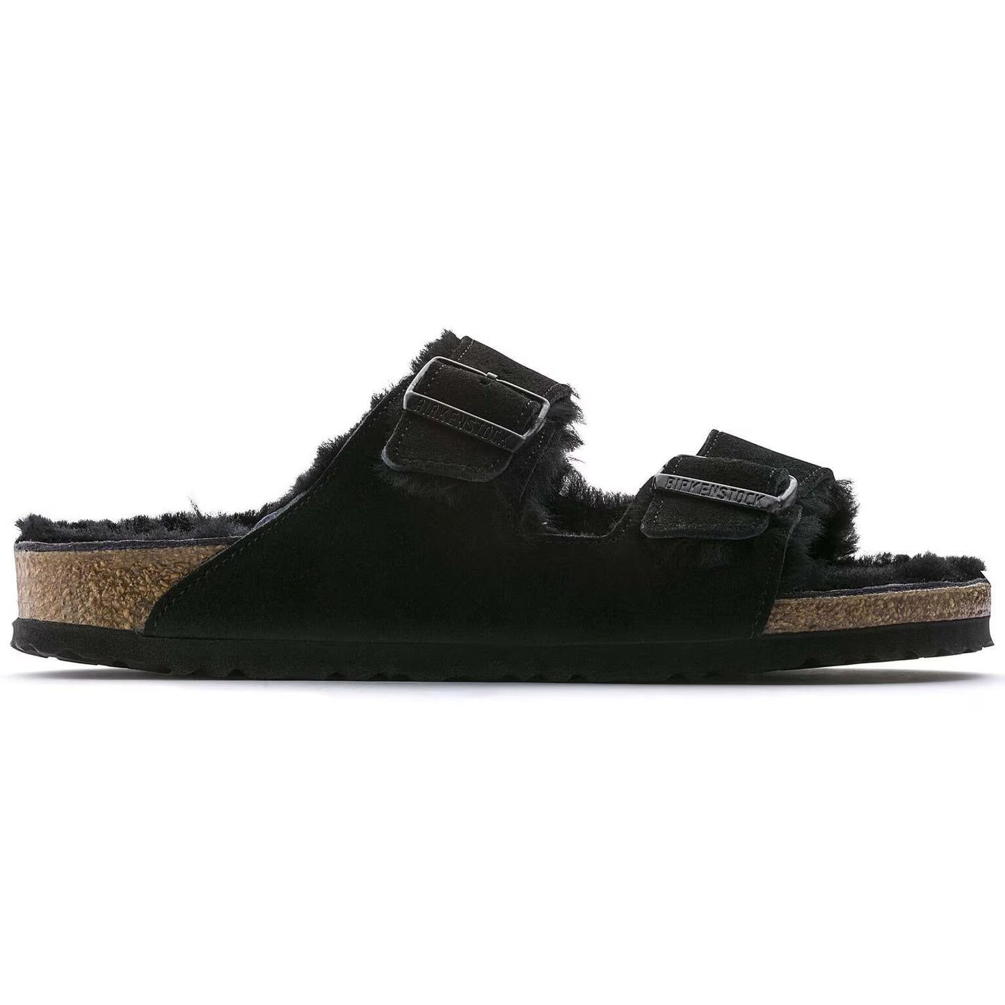Birkenstock Arizona Suede Leather Shearling 752663 black