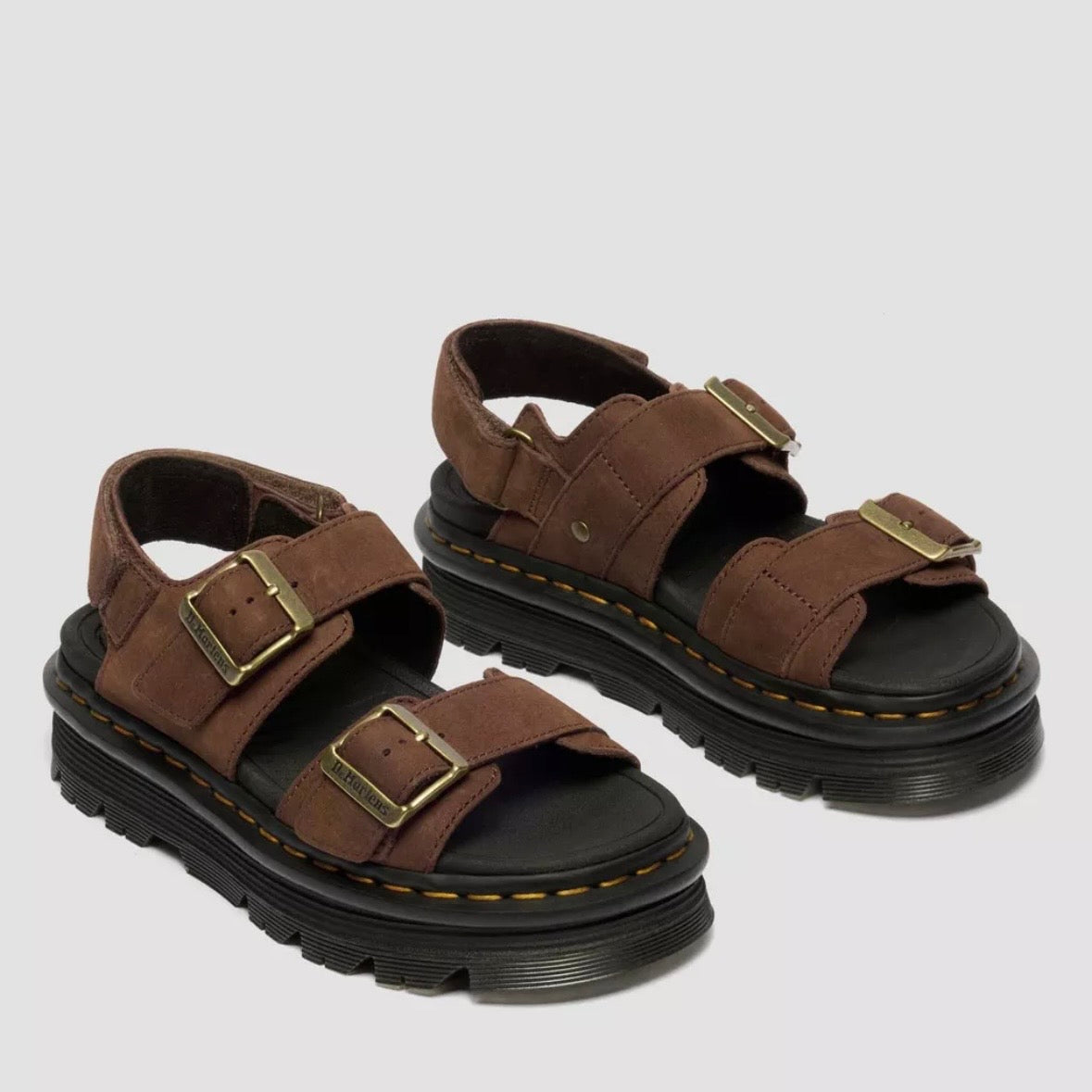Dr.Martens Zebzag Sandale Sepia Brown Tumbled Nubuck 42853200