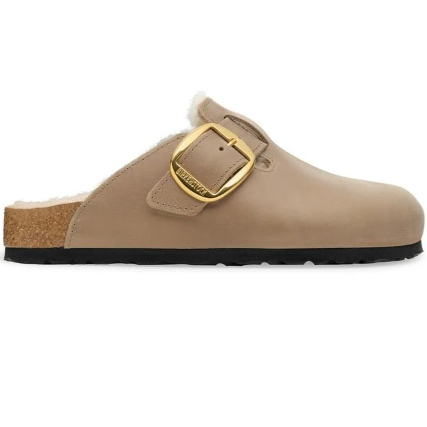 Birkenstock Boston Big Buckle Shearling Tabacco Brown 1030436