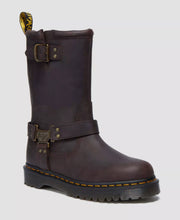 Lade das Bild in den Galerie-Viewer, Dr.Martens Anistone Hi Biker Boot Dark Brown Burnished Waxy Pull Up WP 31901201
