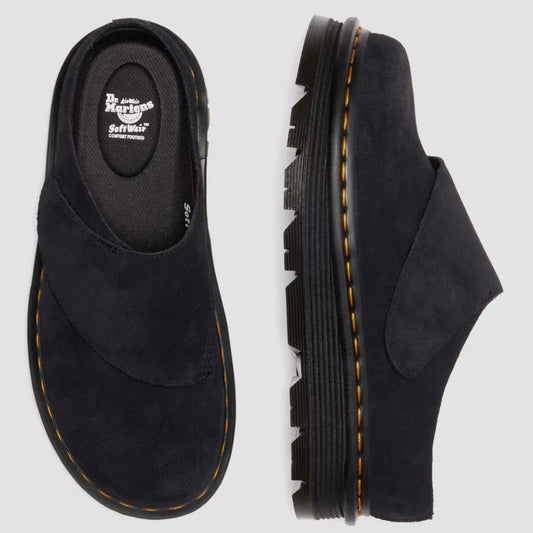 Dr.Martens Zebzag AnyWair Mules Black Bronx Suede 41730001