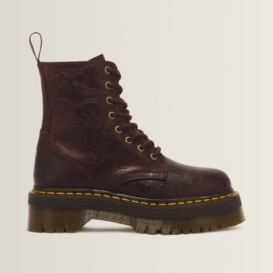 Dr.Martens Jadon Floral Emboss Crazy Horse Cherry Red 43558600