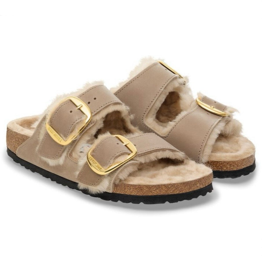 Birkenstock Arizona Big Buckle Shearling Tabacco Brown 1030435