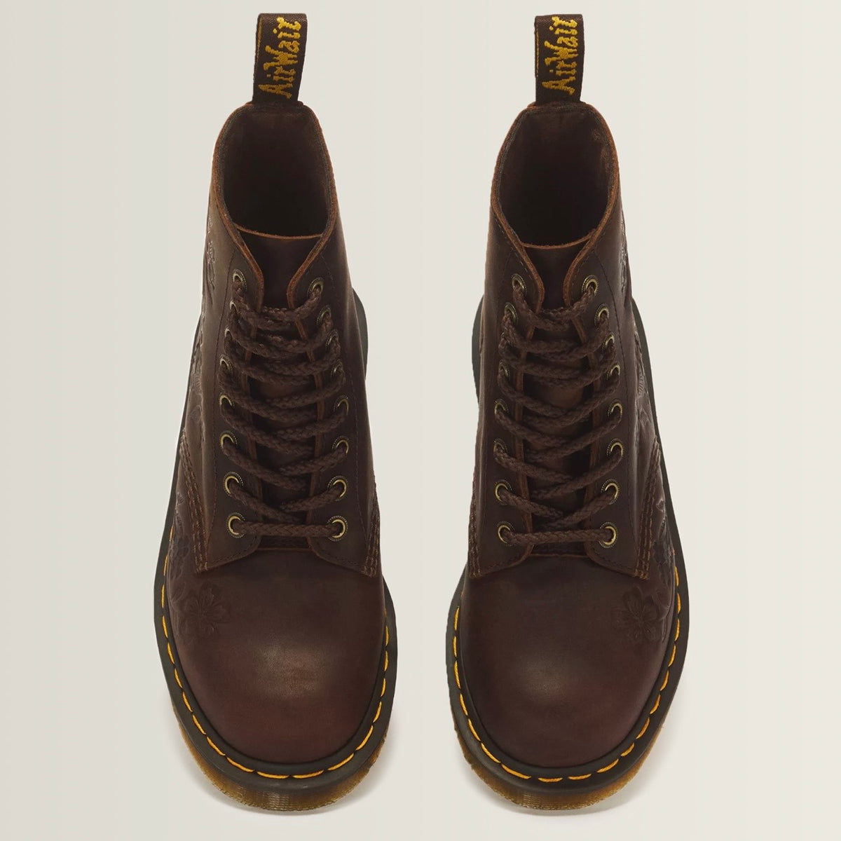 Dr.Martens 1460 Pascal Deboss Floral Dark Brown Crazy Horse