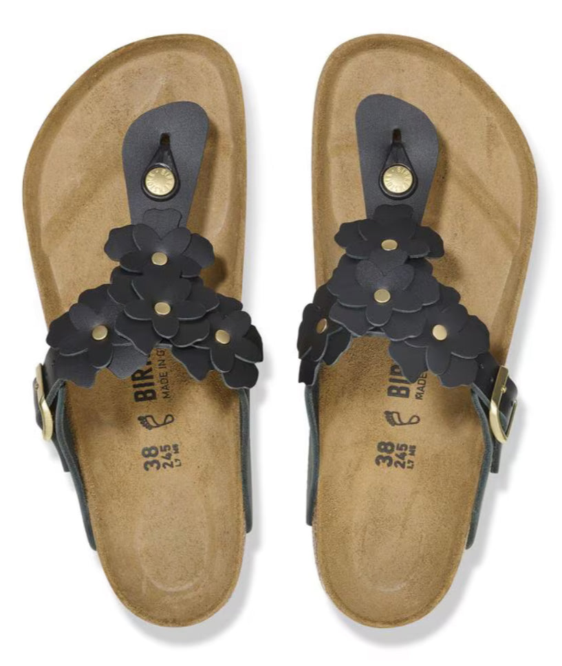 Birkenstock Gizeh Flower Embellishment Black 1026693