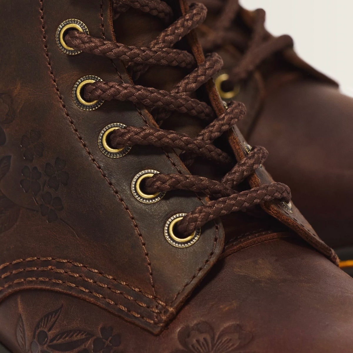Dr.Martens 1460 Pascal Deboss Floral Dark Brown Crazy Horse