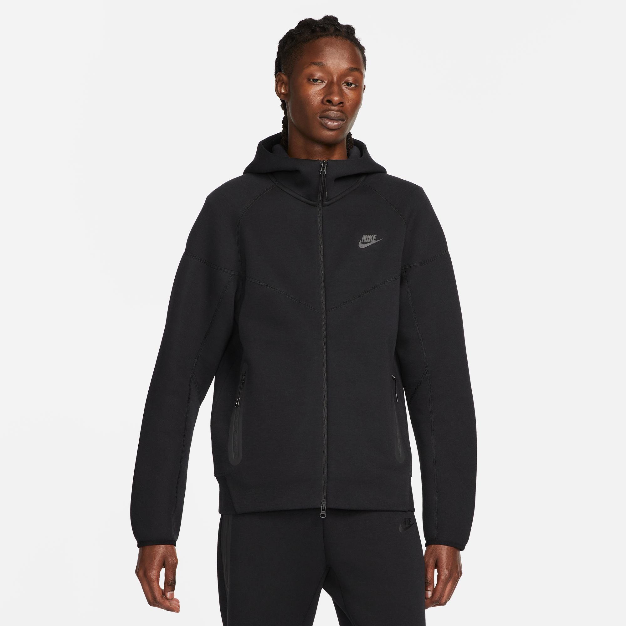 Nike fleece black hoodie hotsell