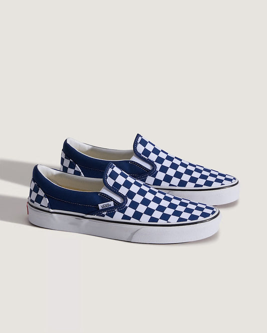 Vans Classic Slip On Checkerboard Deep Indigo White VN000DAHFOB