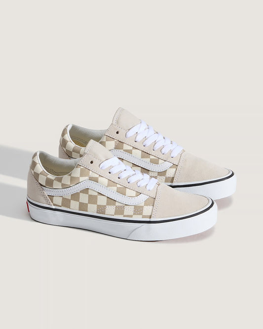 VANS Old Skool Checkerboard Mushroom White VN000D6W2N1