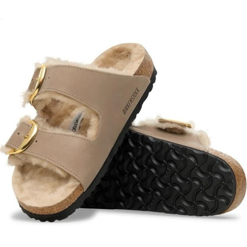 Birkenstock Arizona Big Buckle Shearling Tabacco Brown 1030435