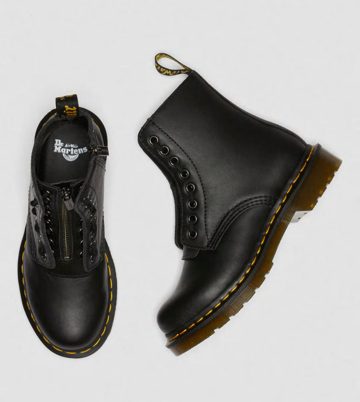 Dr.Martens 1460 Pascal Front Zip Black 23863001 Perplex Shoeplex