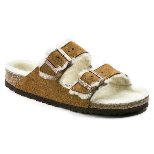 Birkenstock Arizona Suede Leather Shearling Mink 1001128