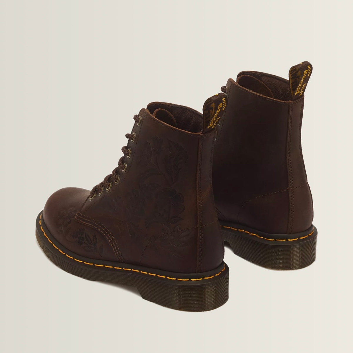 Dr.Martens 1460 Pascal Deboss Floral Dark Brown Crazy Horse