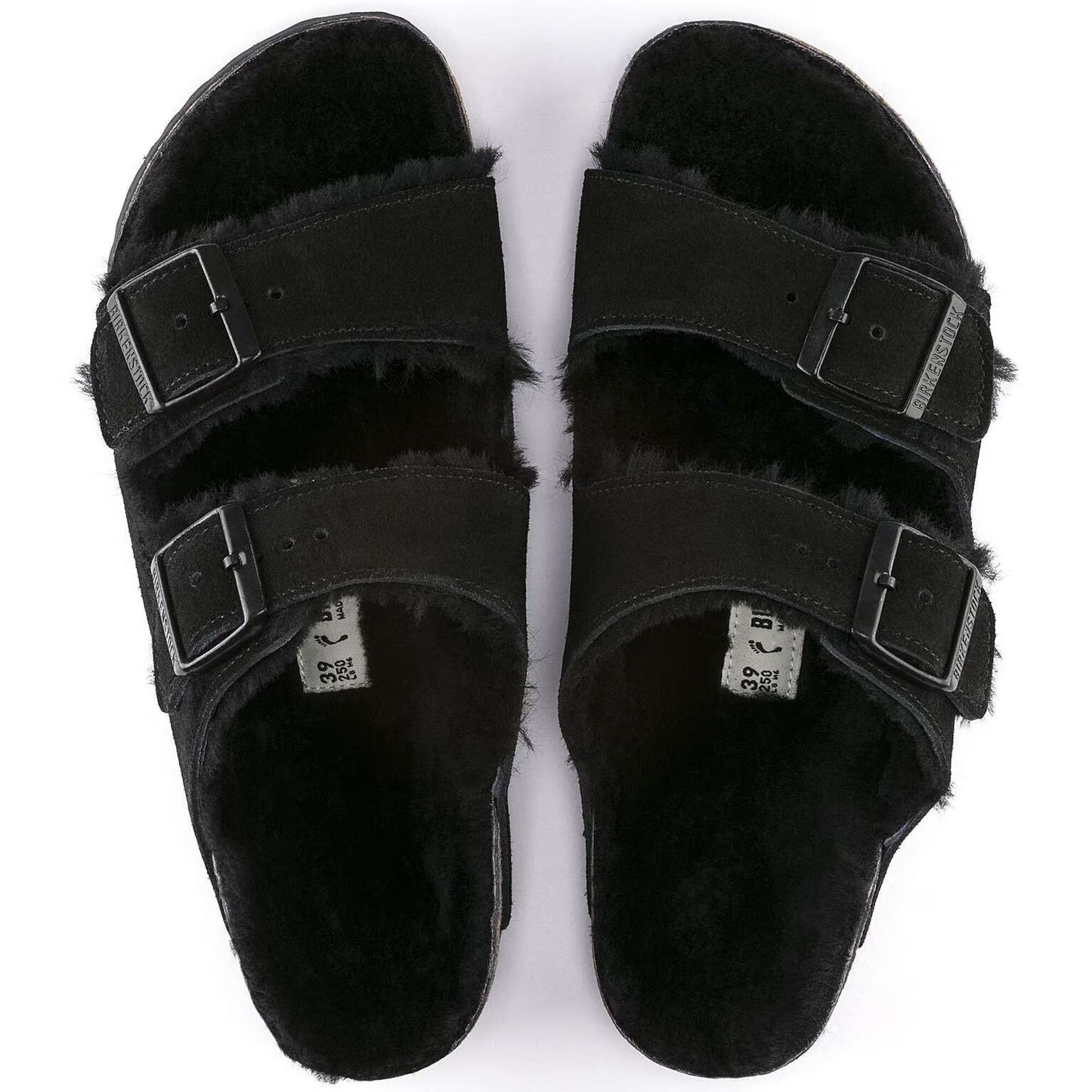 Birkenstock Arizona Suede Leather Shearling 752663 black