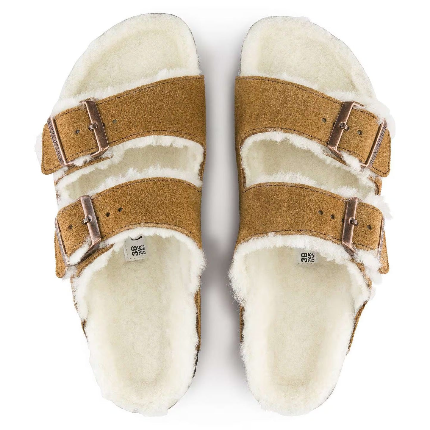 Birkenstock Arizona Suede Leather Shearling Mink 1001135
