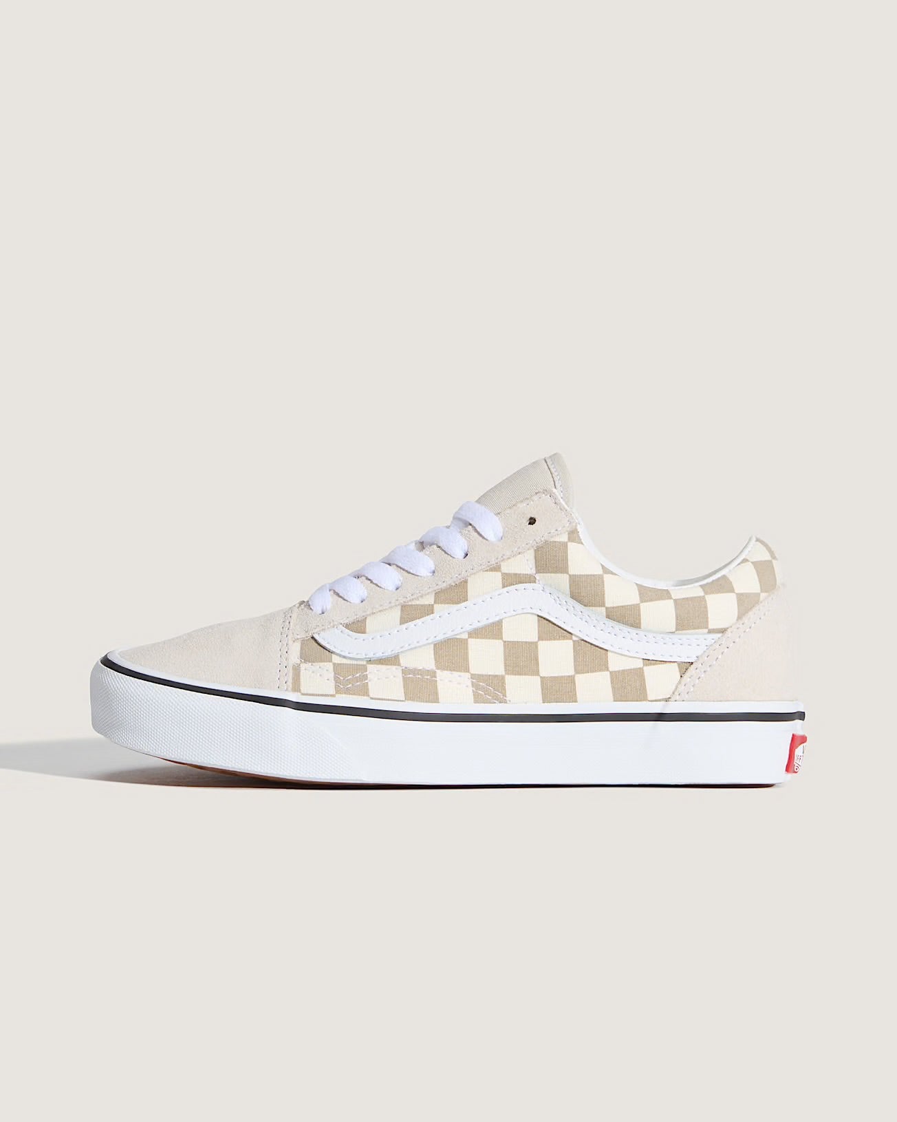VANS Old Skool Checkerboard Mushroom White VN000D6W2N1