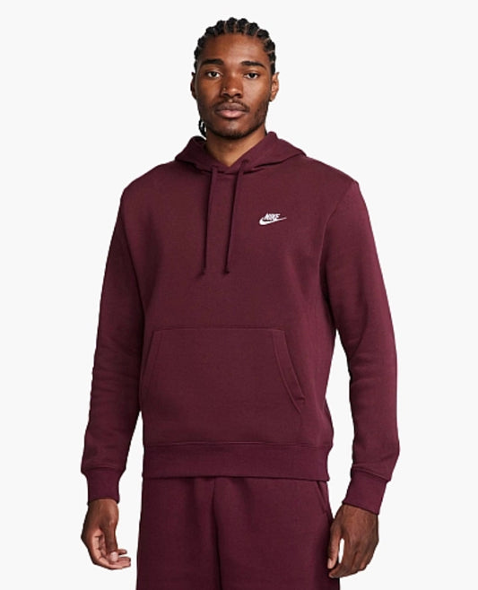 Nike Sportswear Club Pullover Hoodie Fleece Night Maroon BV2654-681
