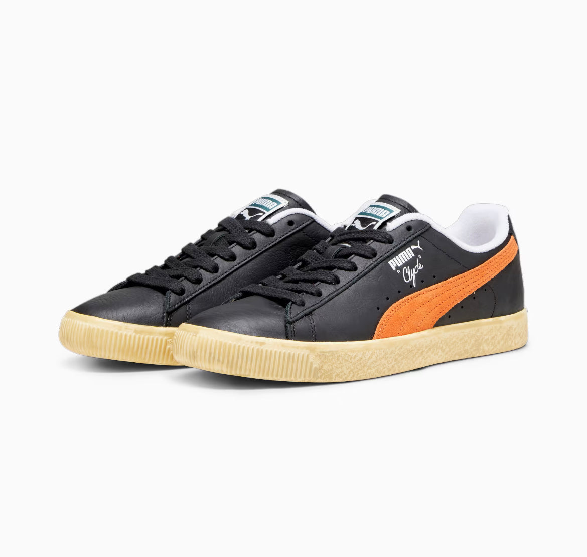 PUMA Clyde Vintage Sneaker black orange 394687 02