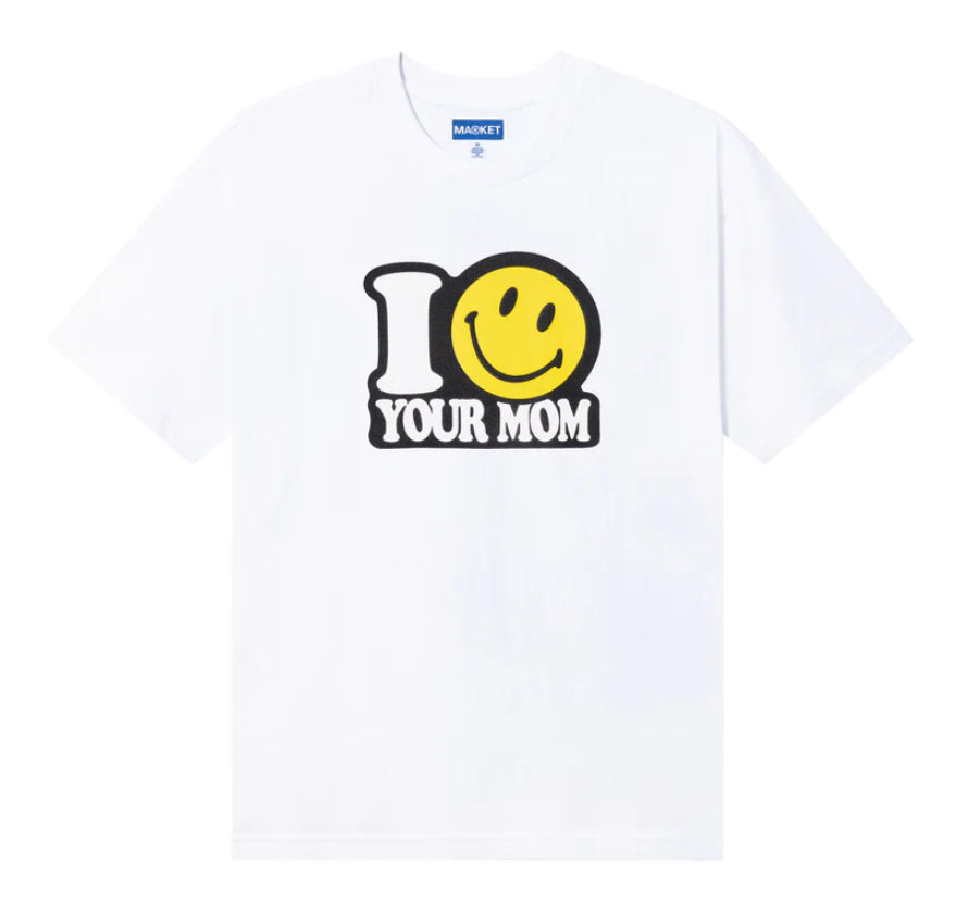 Market SMILEY® Your Mom Tee White