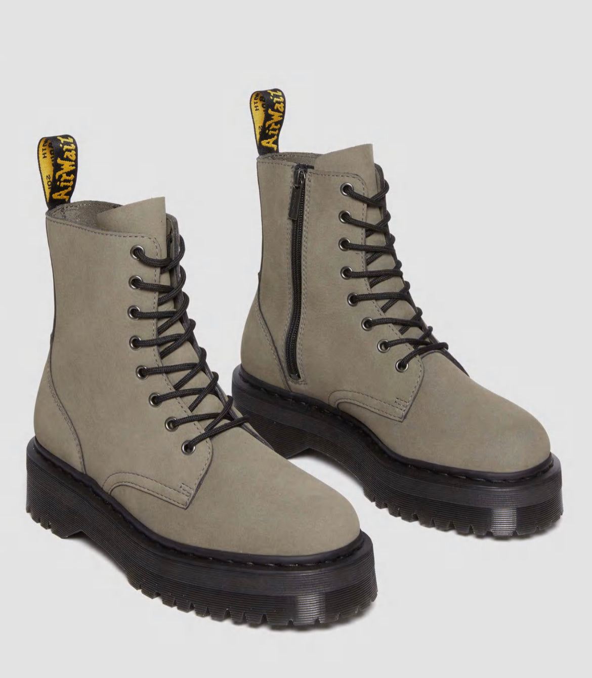 Dr.Martens Jadon Milled Nubuk Nickel Grey Plateau 31296059