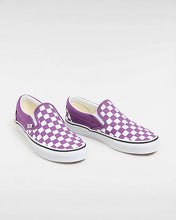 Lade das Bild in den Galerie-Viewer, Vans Classic Slip On Checkerboard Color Theory Purple Magic VN000BVZ1N8
