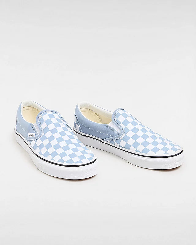 Vans Classic Slip On Checkerboard Color Theory Dusty Blue VN000BVZDSB Perplex Shoeplex