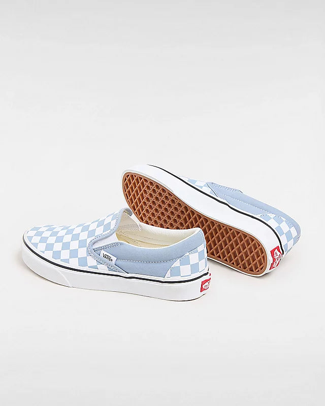 Blue and checkered vans on sale