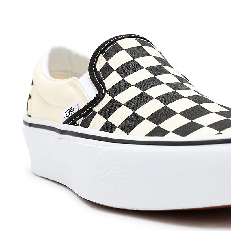 Black vans slip on platform sales