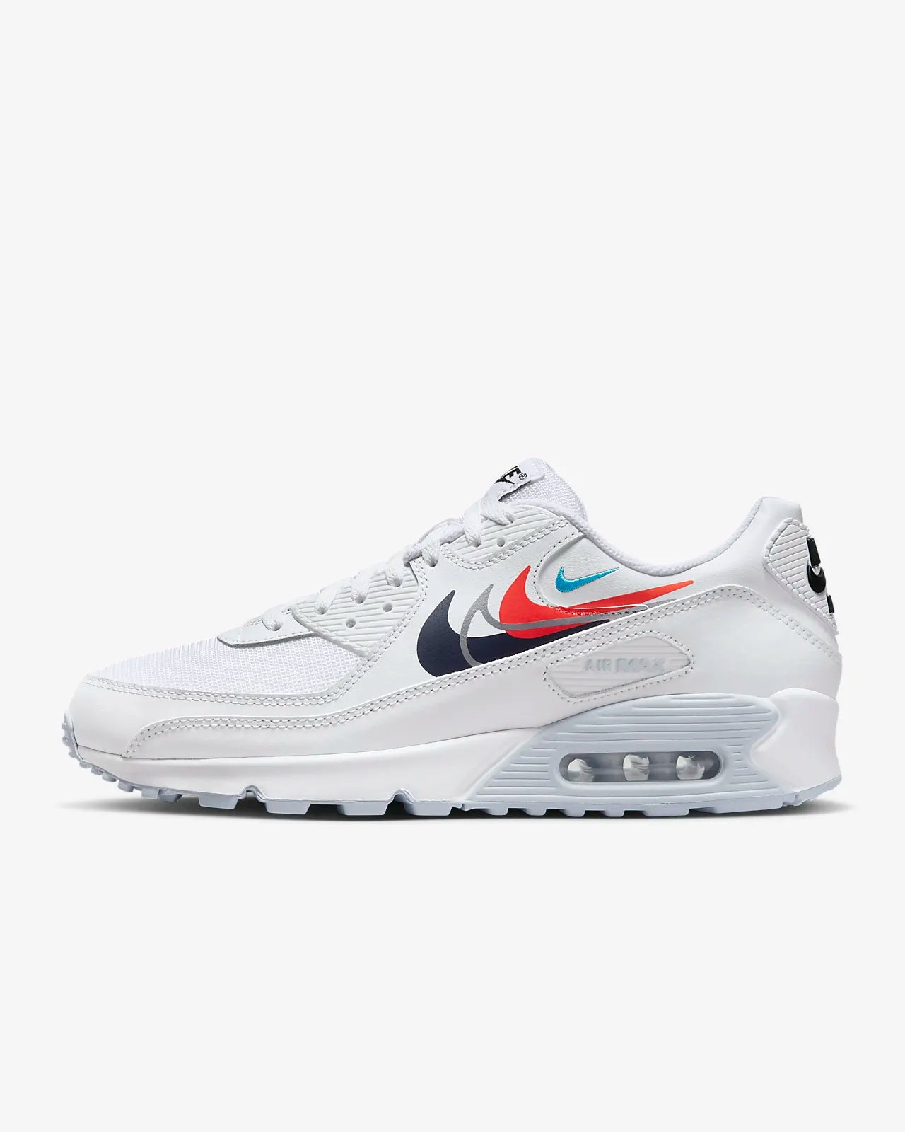 Nike Air Max 90 FJ4223 100 White Navy Crimson Perplex Shoeplex