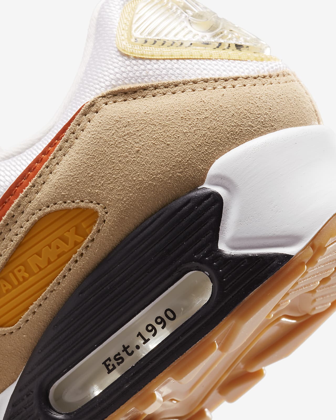 Nike Air Max 90 FB4315-100 White Orange Sesame