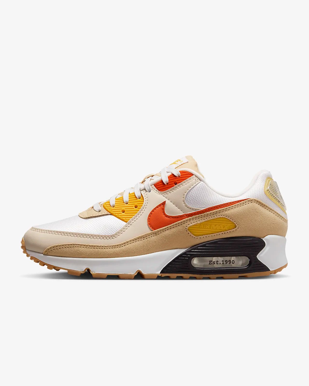 Nike Air Max 90 FB4315 100 White Orange Sesame Perplex Shoeplex