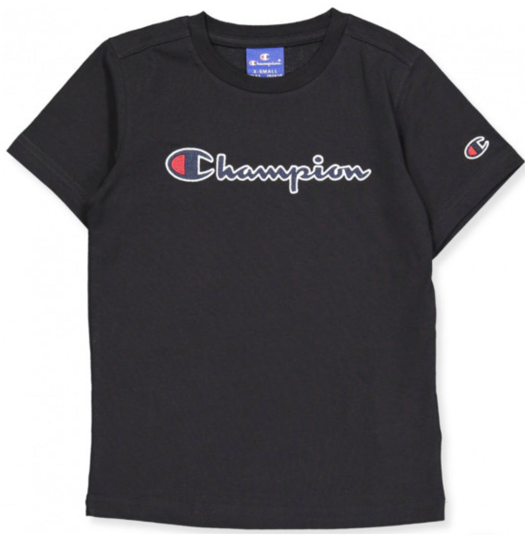 Champion T-Shirt Kids 305381 black white darkred