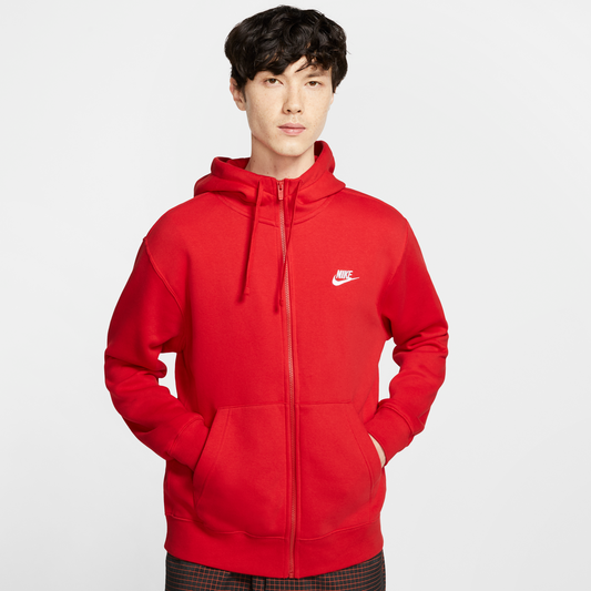 Nike Sportswear Club Full-Zip Hoodie Fleece rot BV2645-657