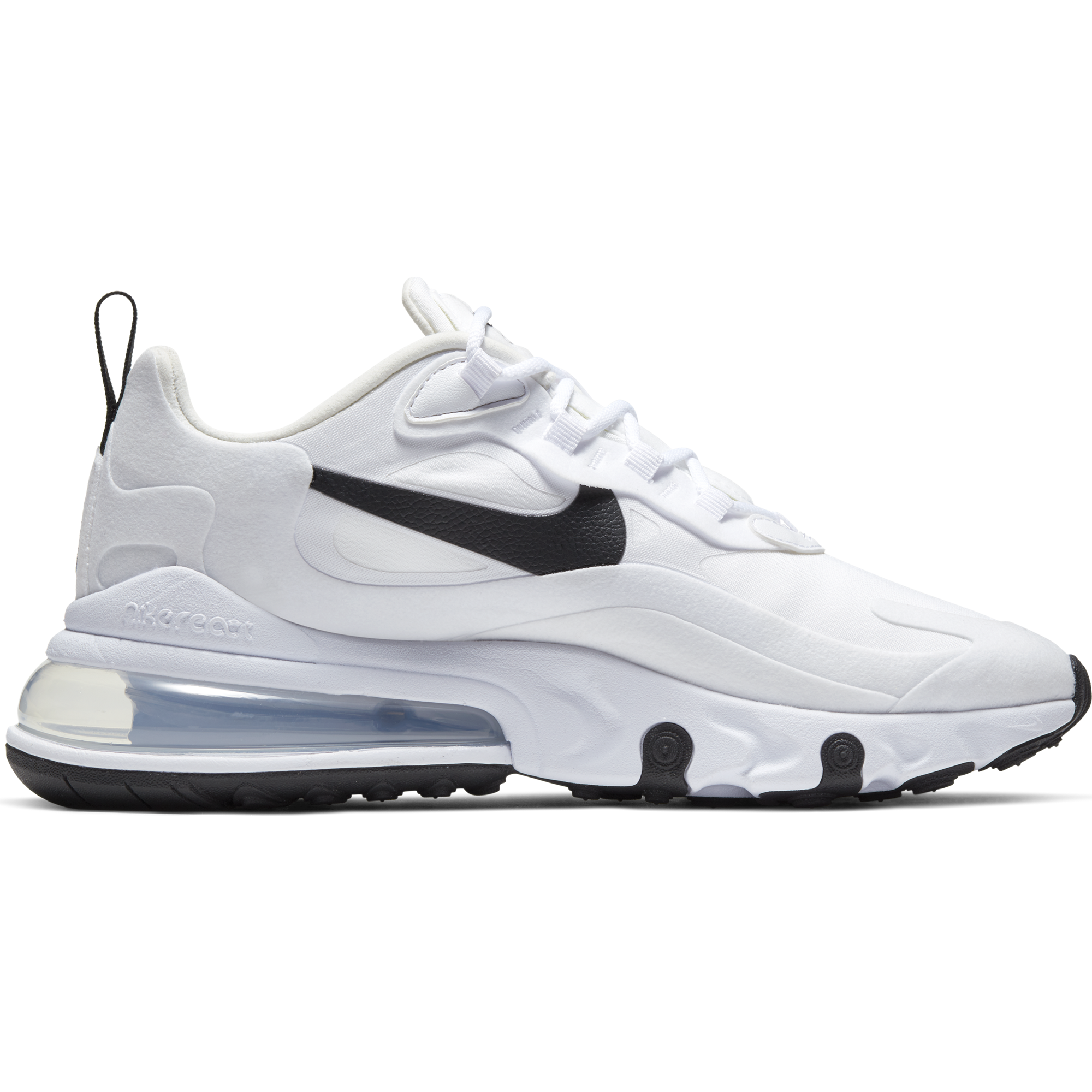 Nike air max 270 react trainers in black online