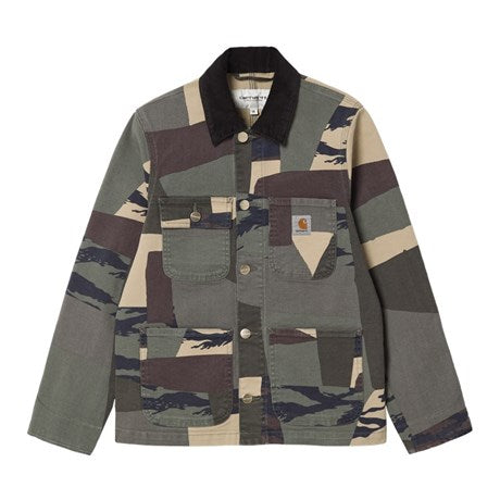 CARHARTT WIP MICHIGAN COAT Camo Mend stone washed