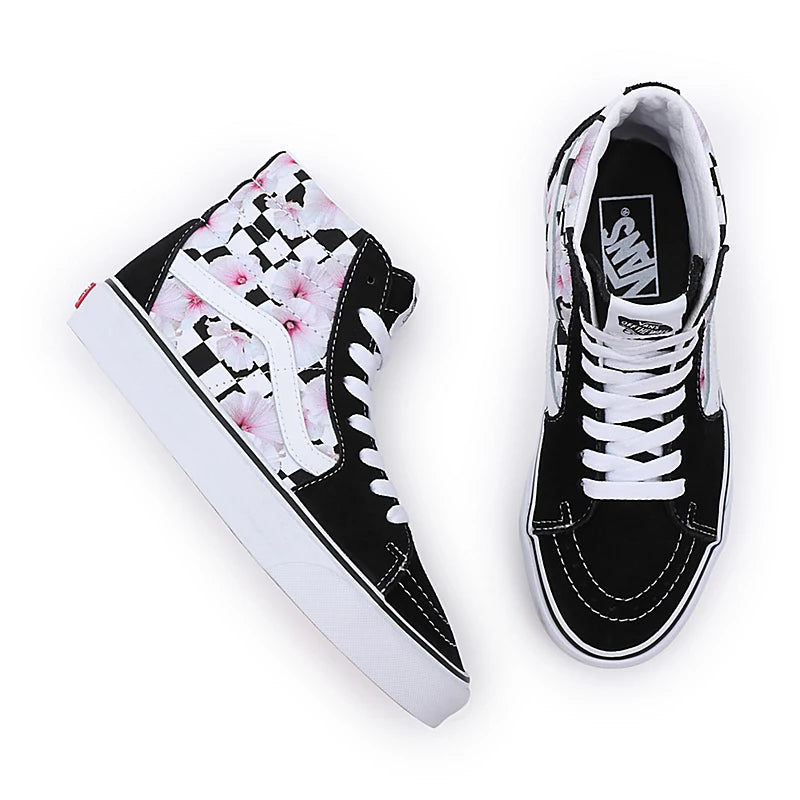 VANS SK8-HI Hibiscus Black Checkerboard VN0007NSBLK
