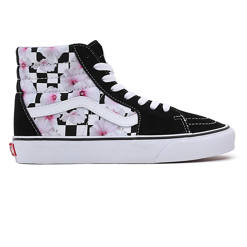 VANS SK8-HI Hibiscus Black Checkerboard VN0007NSBLK