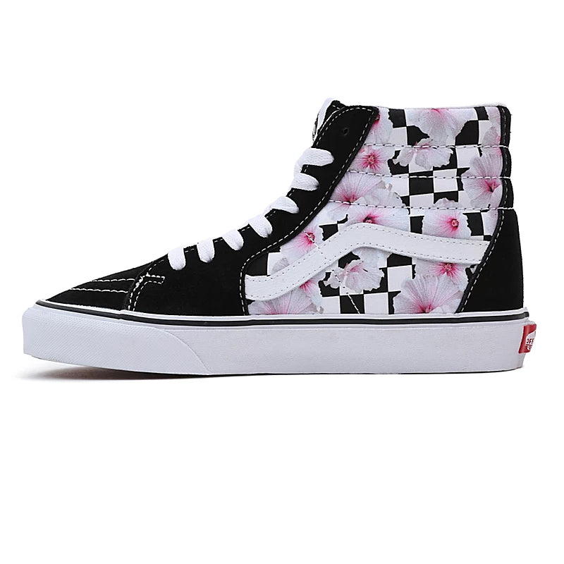 VANS SK8-HI Hibiscus Black Checkerboard VN0007NSBLK
