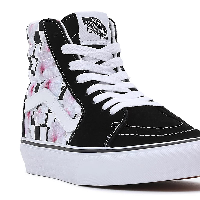 VANS SK8-HI Hibiscus Black Checkerboard VN0007NSBLK