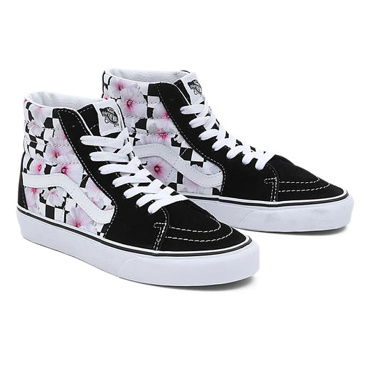 VANS SK8-HI Hibiscus Black Checkerboard VN0007NSBLK