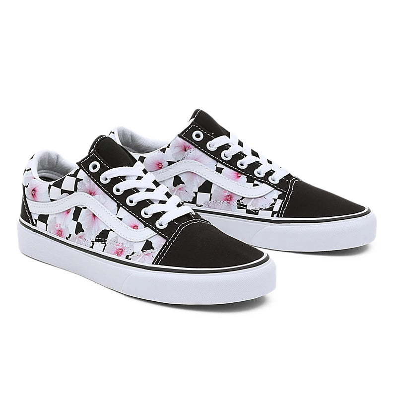 VANS Old Skool Hibiscus Black Checkerboard VN0007NTBM8