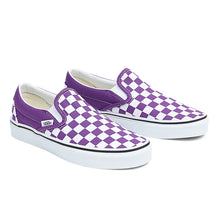 Lade das Bild in den Galerie-Viewer, Vans Classic Slip On Checkerboard purple white VN0A5JMHBEK
